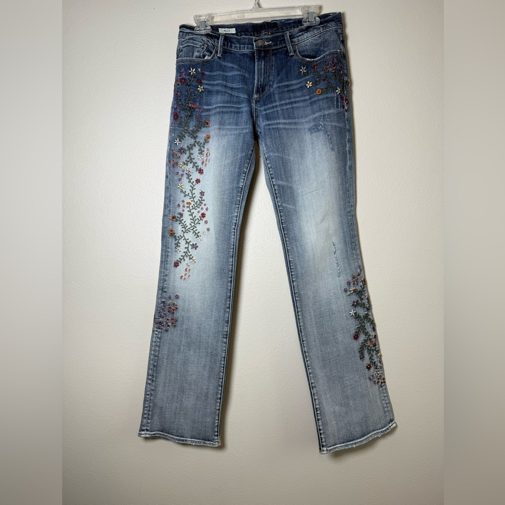 DRIFTWOOD Blue Embroidered Boot Cut Jeans